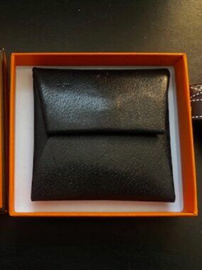 Hermes Chamkila Goatskin Bastia Coin Purse Pouch with Original Box